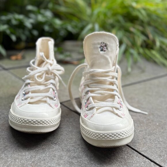 Converse High 'Patchwork Floral' Shoes - Size 7.5 - Picture 10 of 15